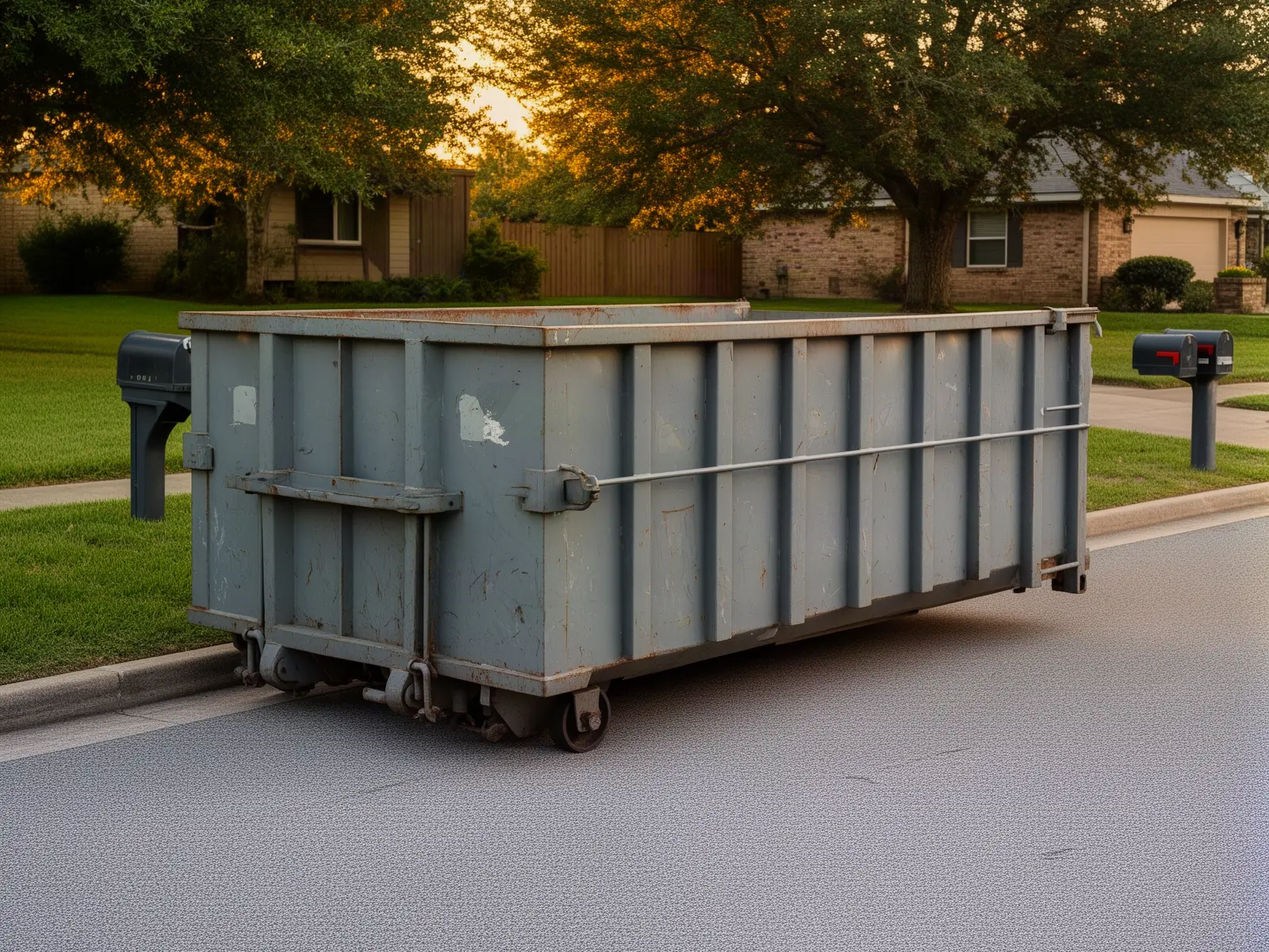 Roll-off dumpster from Cannon Dumpster Rental Service in Round Rock, TX